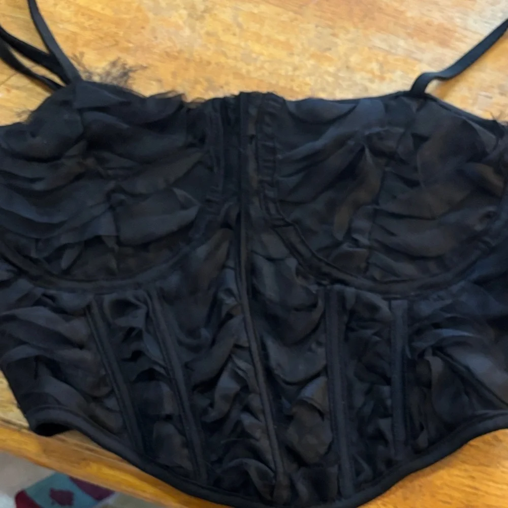Grunge/Goth Bustier with zip back